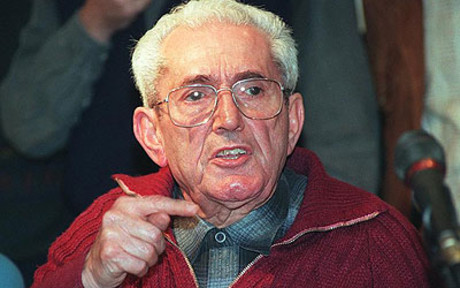 Marcelino Camacho, en una reunión de CCOO en 1996.