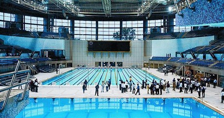 La piscina Talkatora, en Nueva Delhi, sede de los próximos juegos de la Commonwealth, en octubre.