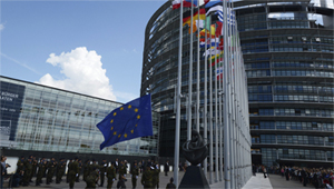 Exterior del Parlamento Europeo.