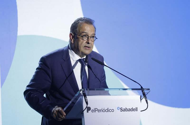 Albert Sáez, director de EL PERIÓDICO, durante su intervención en la gala de entrega de premios.