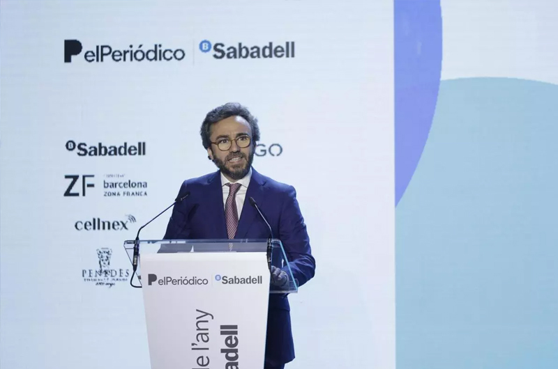 El consejero delegado de Prensa Ibérica, Aitor Moll, durante su discurso.