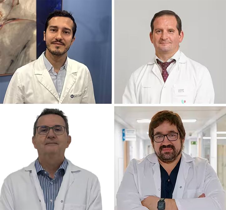De izquierda a derecha: Dr. Diego Castanera Gratacós, Dr. Emanuel Barberá, Dr. Manuel Losada Morell y Dr. Juan Donate.